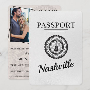 Vit Nashville Passport sparar datum Spara Datumet