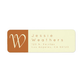 Vit nektar- och sandy-Orange | RETURADRESS Returadress Etikett