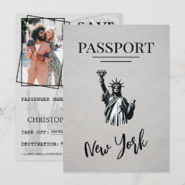 Vit New York City Passport Spara datum Datumet
