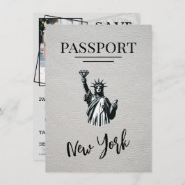 Vit New York City Passport Spara datum Spara Datumet