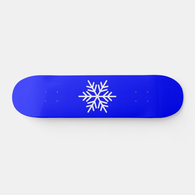 Vit nordisk snöflingor Royal blå bakgrund Mini Skateboard Bräda 18,5 Cm (Horz)