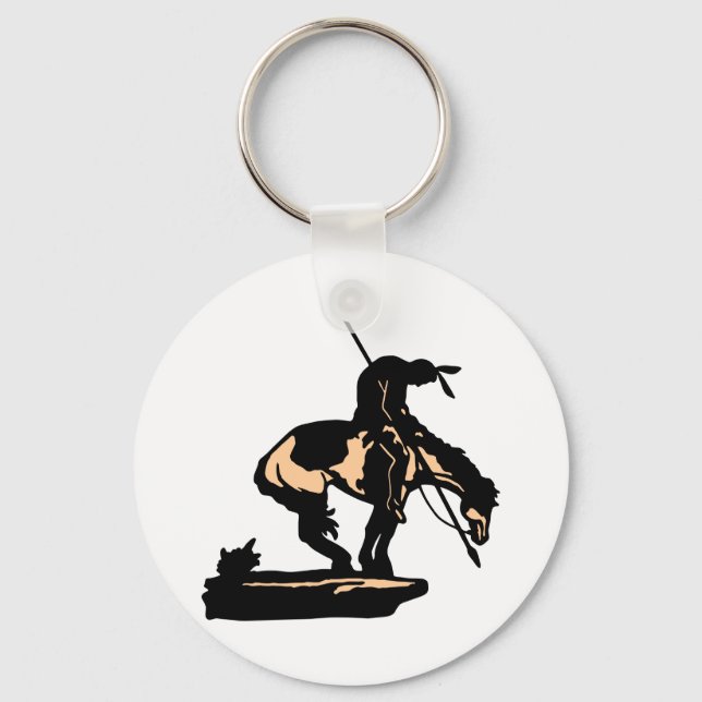 Vit ny ände på spåret nyckelring (Framsida)