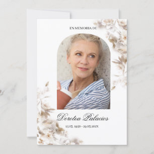 Vit, obituös spansk inbjudan