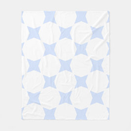 Vit och babyblå pastell stjärnmönsterdesign fleecefilt