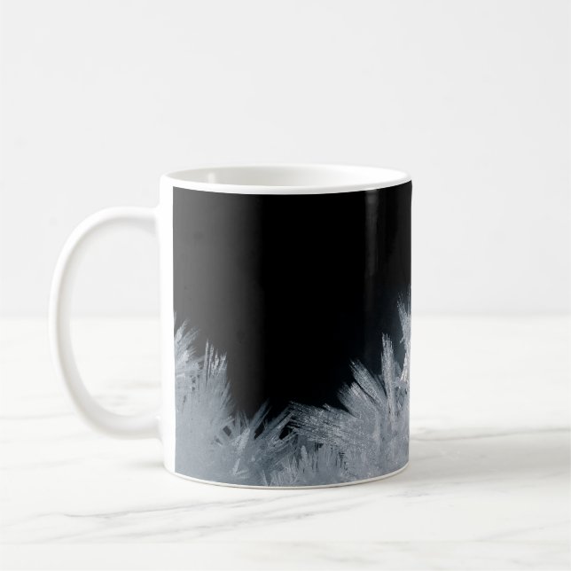 Vit och blå abstrakt kaffemugg (Vänster)