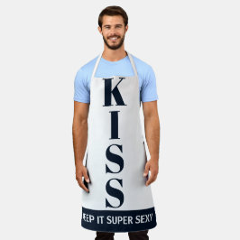 Vit och blå Behålla IT Toppen Sexy KISS