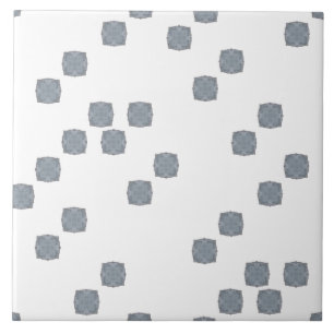 Vit och blå Contemporary Polka dots Mönster Kakelplatta
