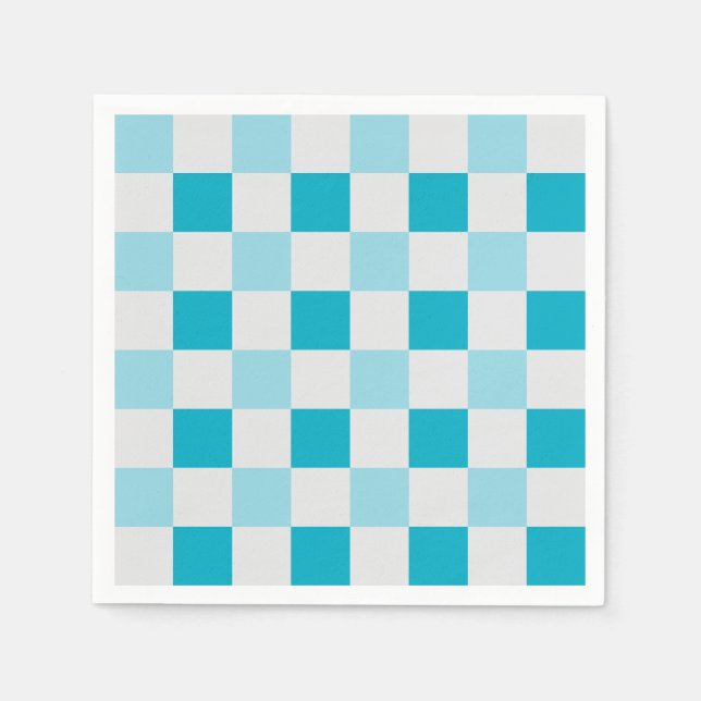 Vit och blå kontrollpanel Mönster Pappersservett (Framsidan)