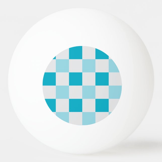 Vit och blå rutig mönster pingisboll (Framsidan)