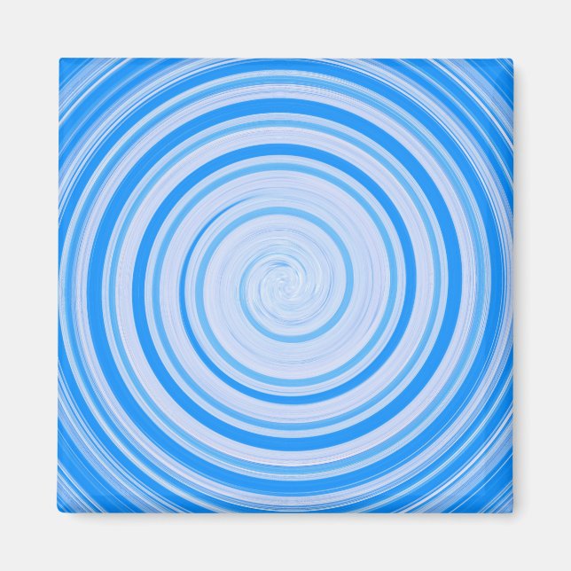 Vit och blå spiral magnet (Framsidan)