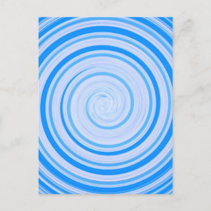Vit och blå spiral vykort