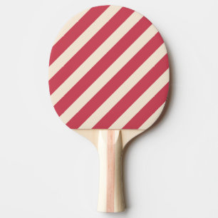 Vit och brun röd diagonal Rand Pingisracket