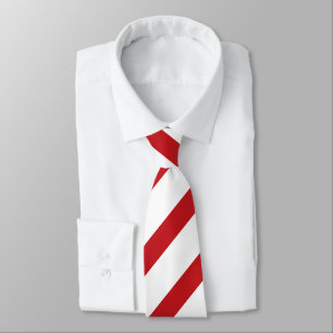 Vit och Crimson tunn Regimental randTie Slips