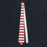 Vit- och Crimsonhorisontalrand Slips<br><div class="desc">Se vass i denna tie med vit- och crimsonvågrätrandar.</div>