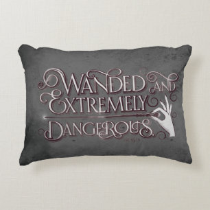 Vit och extremt farlig grafik - vit prydnadskudde