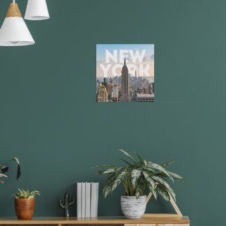 Vit och fet stil resa New York Poster