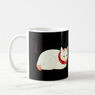 Vit och Ginger japansk katt Kaffemugg