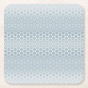 Vit och Grått Geometric Mosaic-kaffe Mugg Underlägg Papper Kvadrat