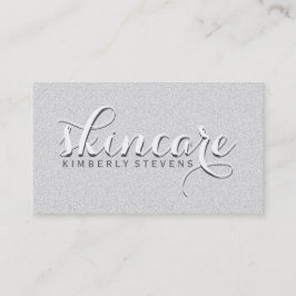 Vit och Grått Glitter Visitkort