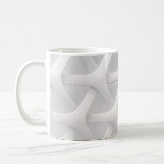 Vit och grått optisk illusion kaffemugg (Vänster)