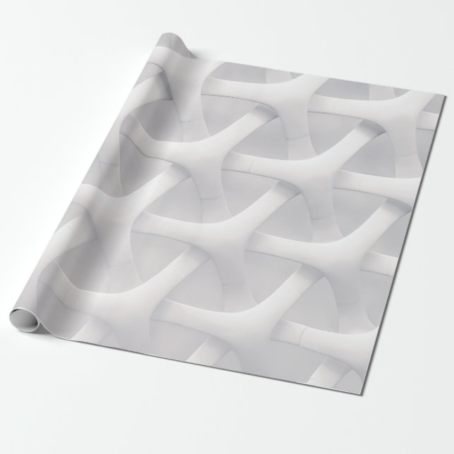 Vit och grått optisk illusion presentpapper (Utrullad)