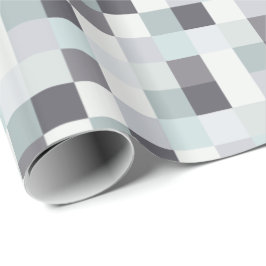 Vit och grått Pixelated mönster Presentpapper