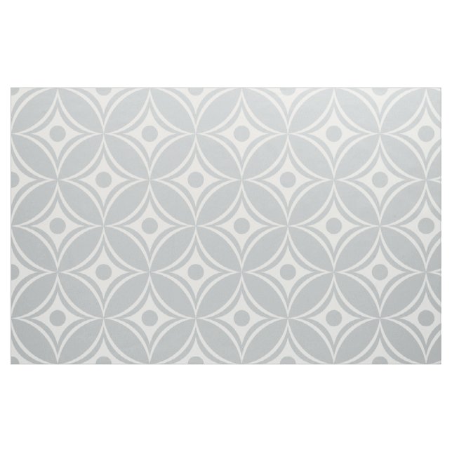 Vit och Grått Retro Geometric Seamless Mönster Tyg (Fat Quarter)