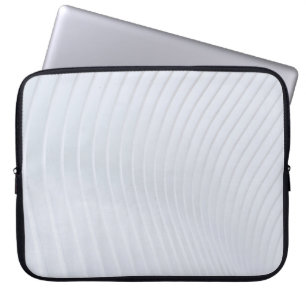 Vit och grått-strimlad textilvara laptop fodral