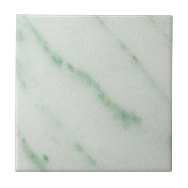 Vit och Grönt Maraschino Marble Print Kakelplatta (Framsidan)