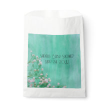 Vit och Grönt Spädbarn i Bloom Baby Shower