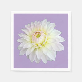 Vit och gul blomma pappersservett