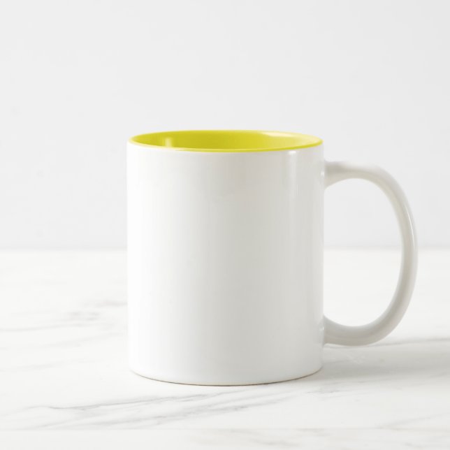 Vit och gul Två-Tonad mugg (Höger)