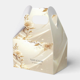 Vit och guld blommor förmånslåda presentaskar