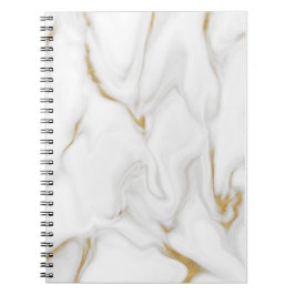 Vit och Guld Marble Notebook Anteckningsbok