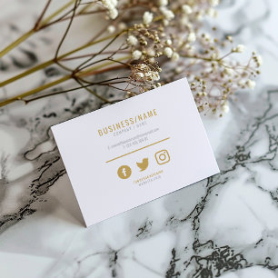 Vit och guld, moderna medier i social visitkort