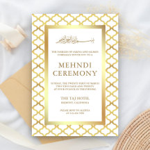 Vit och guld morockansk quatrefoil muslimsk Mehndi