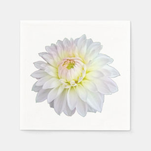 Vit- och gult-blomma pappersservett
