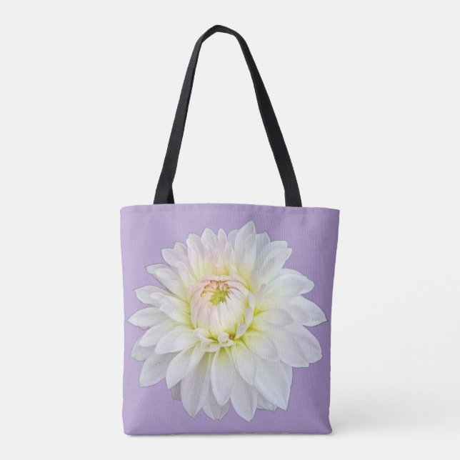 Vit- och gult-blomma tygkasse (Baksida)