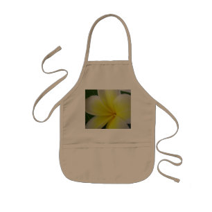 Vit- och gultFrangipaniblomma Barnförkläde