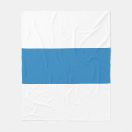 Vit och kunglig pastellblå stapeldesign fleecefilt