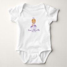 Vit och lila body för baby