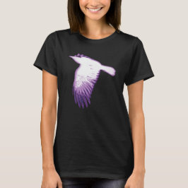 Vit och lila kråka flygande t shirt