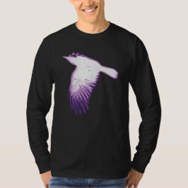 Vit och Lila Kråka Flygning T Shirt