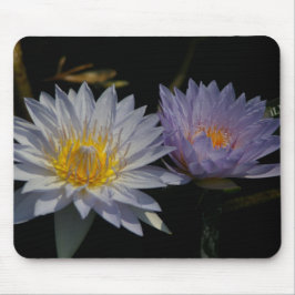 Vit och Lila Lotus Waterlily Mouse Pad Musmatta