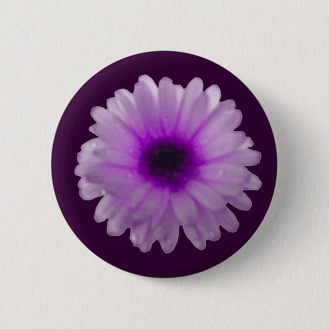 Vit och Lila Marigold Button Knapp (Framsida)