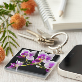Vit och lila orchid
