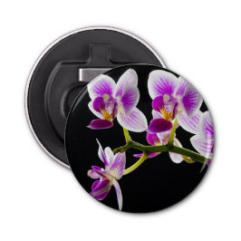 Vit och lila orchid flasköppnare