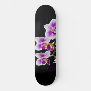 Vit och lila orchid mini skateboard bräda 18,5 cm