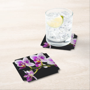 Vit och lila orchid underlägg papper