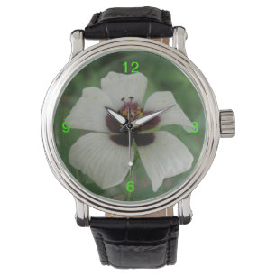 Vit och Lila Passionblomma Watch med nummer Armbandsur